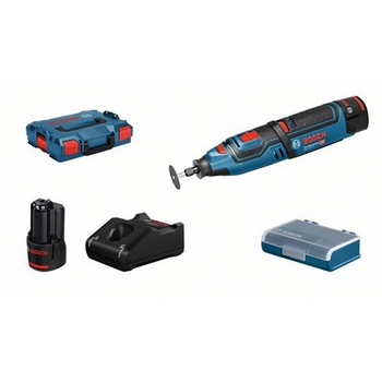 Multifunctional rotativ Bosch Professional GRO 12V-35 cu 2 acumulatori Li-Ion, 12 V, 2Ah, valiza L-boxx Multifunctional rotativ Bosch Professional GRO 12V-35 cu 2 acumulatori Li-Ion, 12 V, 2Ah, valiza L-boxx
