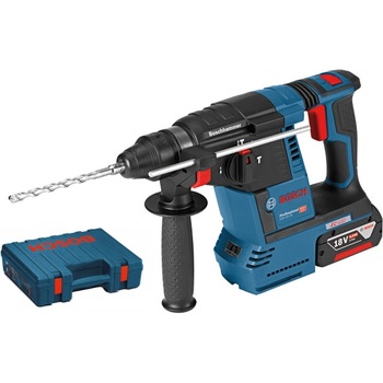 Rotopercutor Bosch Professional SDS-PLUS GBH 18V-26, 2 acumulatori Li-Ion, motor fara perii, led iluminare, turatie reglabila, valiza plastic Rotopercutor Bosch Professional SDS-PLUS GBH 18V-26, 2 acumulatori Li-Ion, motor fara perii, led iluminare, turatie reglabila, valiza plastic