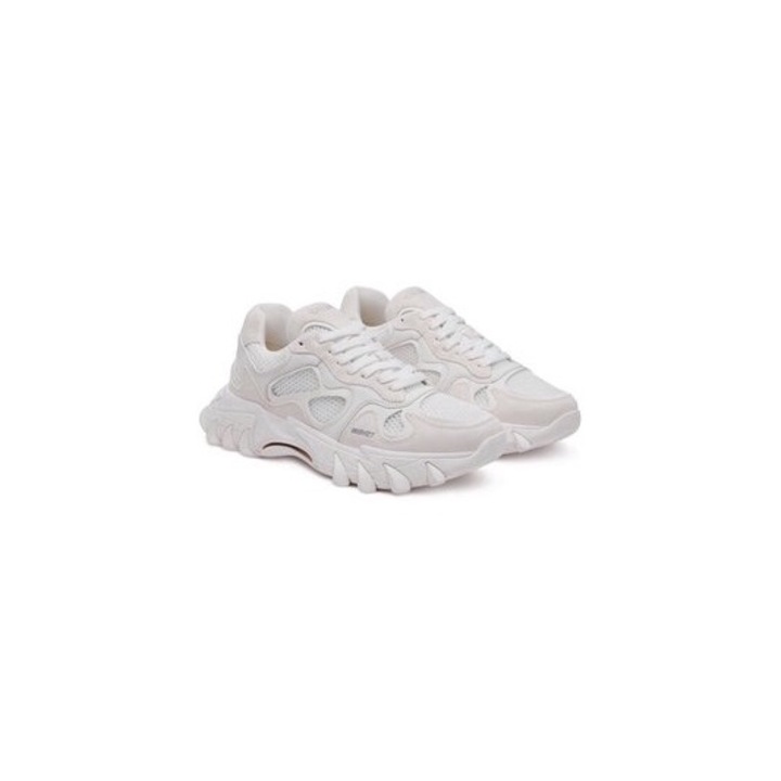 Pantofi sport barbati Balmain, 305314093, Piele naturala, Alb, Alb