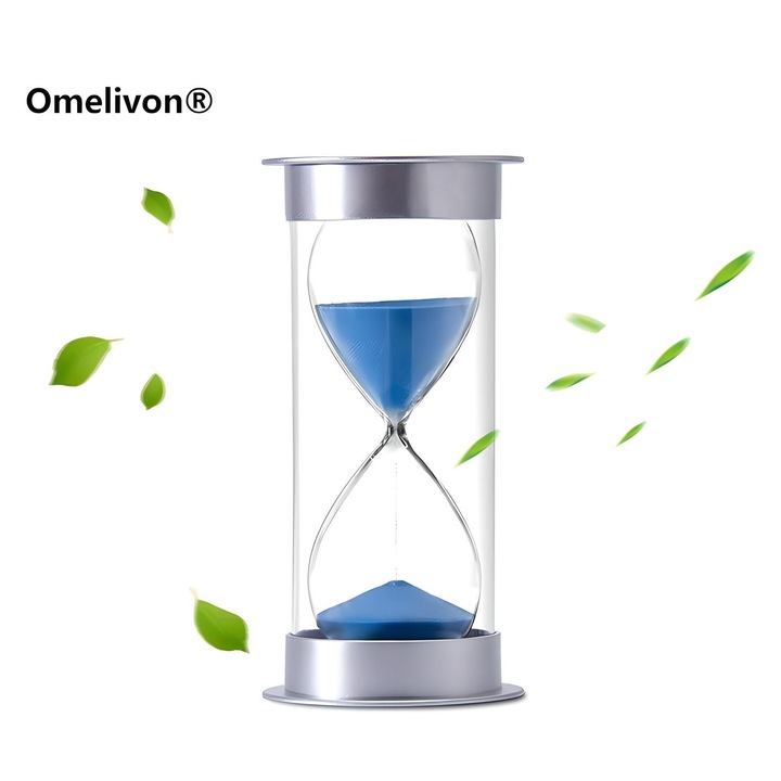Clepsidra dubla, Invatare/Decorare, 15 Minute, Albastru，13cmx7cm