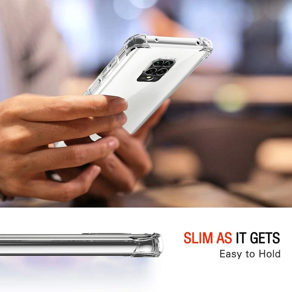 Husa pentru Xiaomi Redmi Note 9 Pro / Redmi Note 9S / Redmi Note 9 Pro Max, SKYDDAR INNOVATION, Shockproof Clear din Silicon Slim, Transparenta, set cu sticker