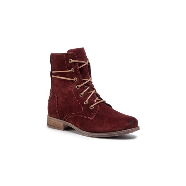 Ghete dama Josef Seibel, 207445017, Piele naturala, Rosu, Rosu