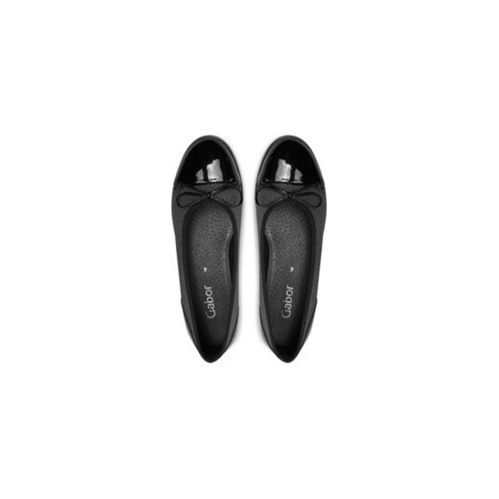 Балерини Gabor, 304338250, Естествена кожа, Черни, Черен