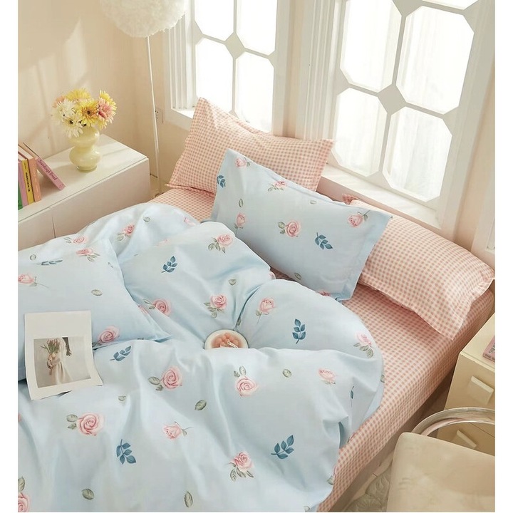 Nonsuch Pamut Ágynemű Garnitúra, 3 Darab, Világoskék, Mosható, Kopásálló, 1 Személyes