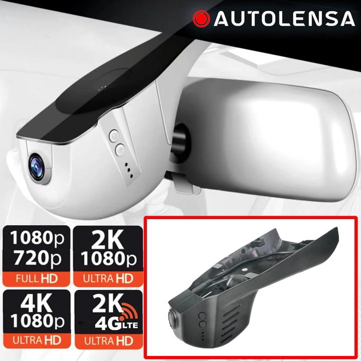 Камера DVR за BMW X1, X2 2016-2020 M SPORT/PREMIUM, предна камера 1080p Autolensa, модел 24/7 черен BMW06, черен, предна 1080p