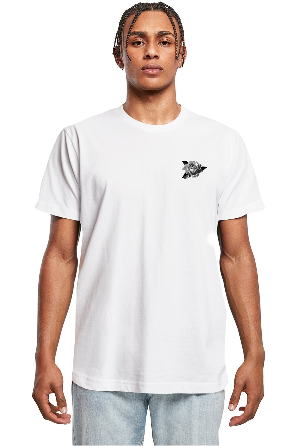Mister tee, Tricou cu imprimeu pe partea din spate, Negru, Alb optic, S