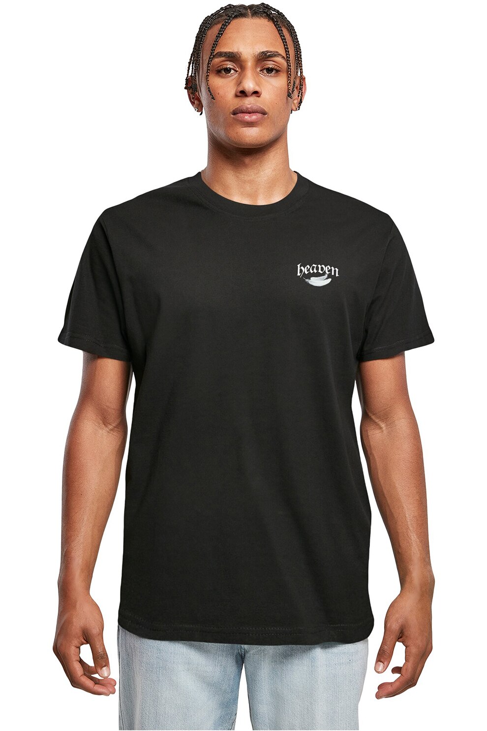 Mister tee, Tricou cu imprimeu aripi, Negru, Alb optic, S