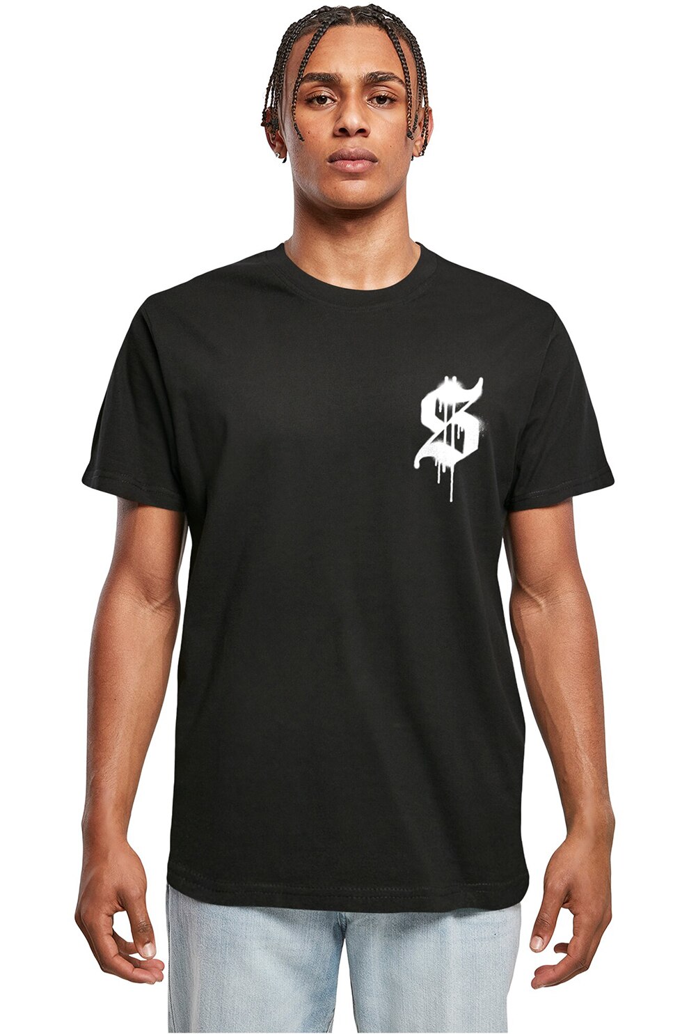 Mister tee, Tricou cu detaliu contrastant, Negru, Alb optic, XS