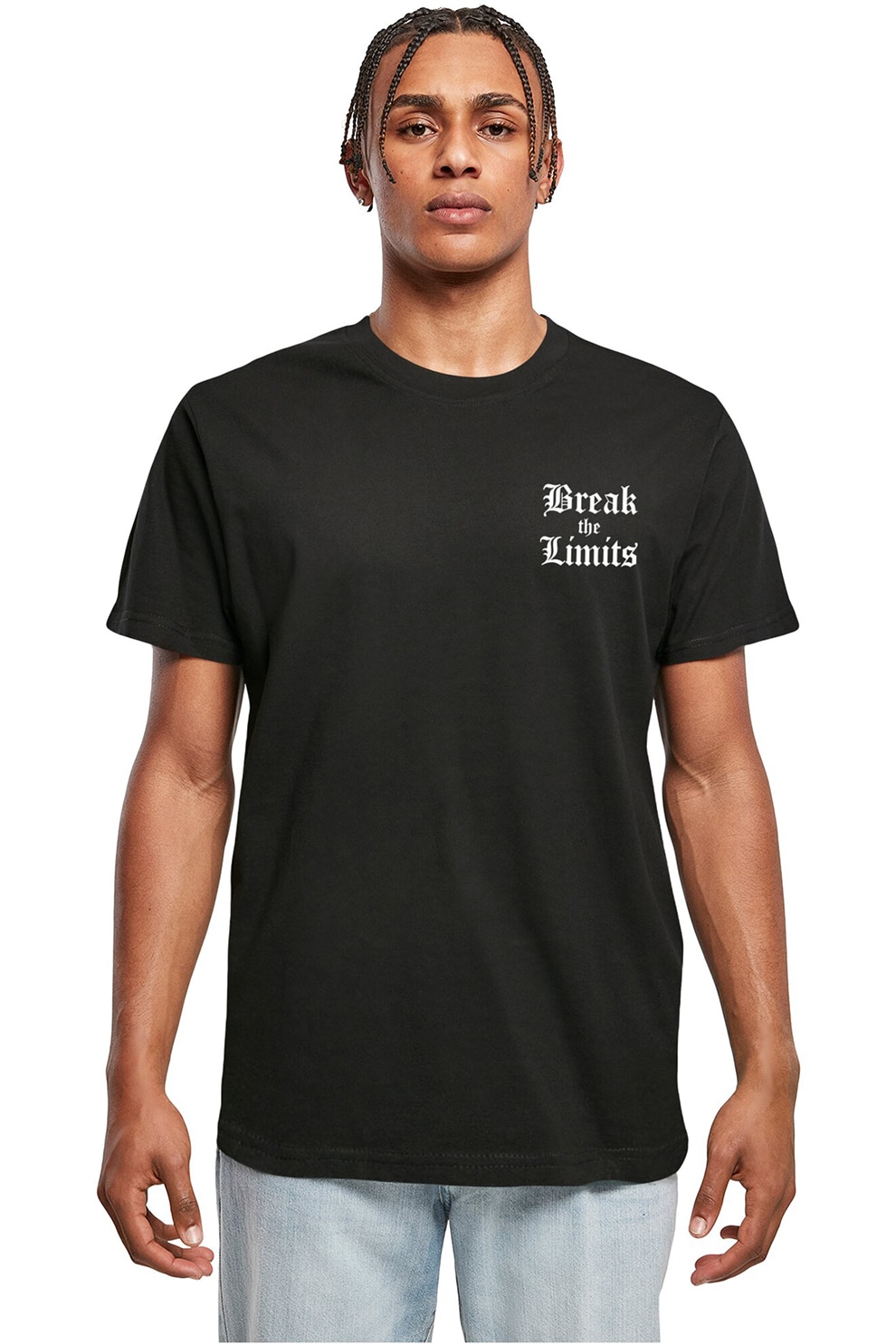 Mister tee, Tricou cu imprimeu pe partea din spate, Negru, Alb optic, S