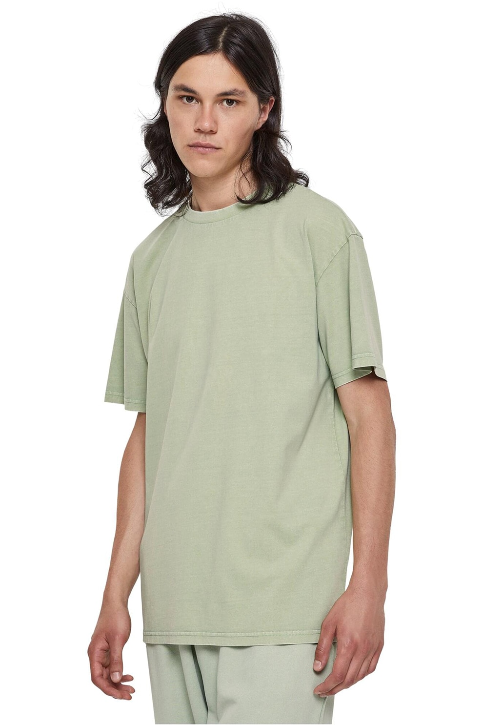 Urban Classics, Tricou lejer din bumbac, Verde pal, L