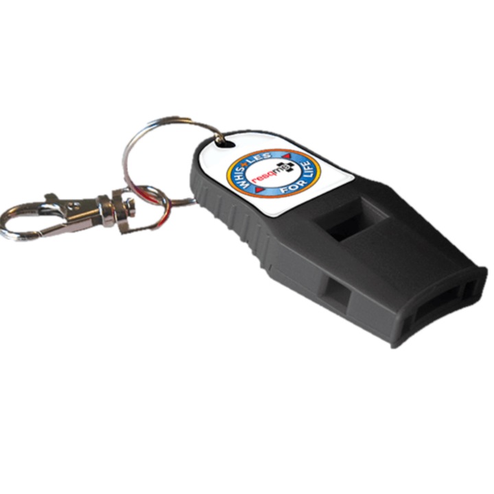 Fluier, ResQMe, 120 decibeli, ABS, negru, 3.5 cm