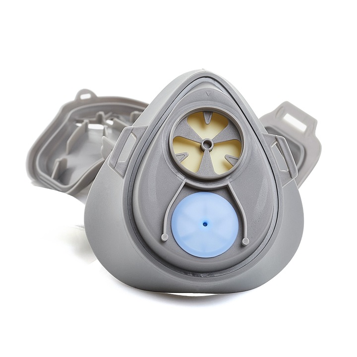 Masca de protectie vopsit, TECHREBAL, silicon, gri