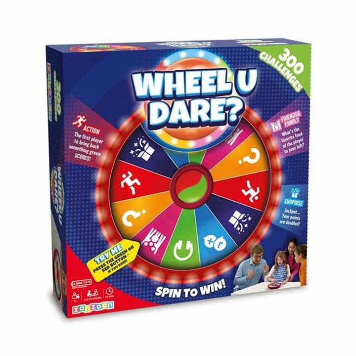 Joc educativ Famosa Wheel u dare?, 2-6 jucatori, pentru copii peste 5 ani, cu accesorii