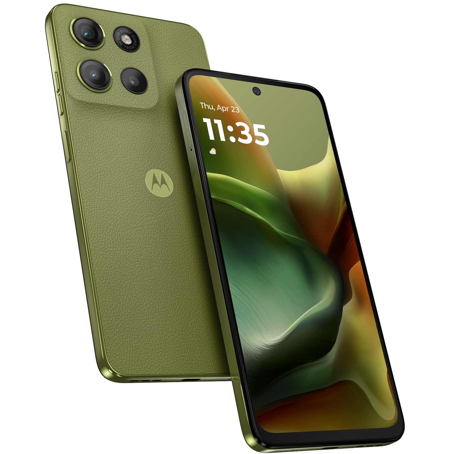 Telefon mobil Motorol g15, Dual SIM, 128GB, 8GB RAM, Iguana Green