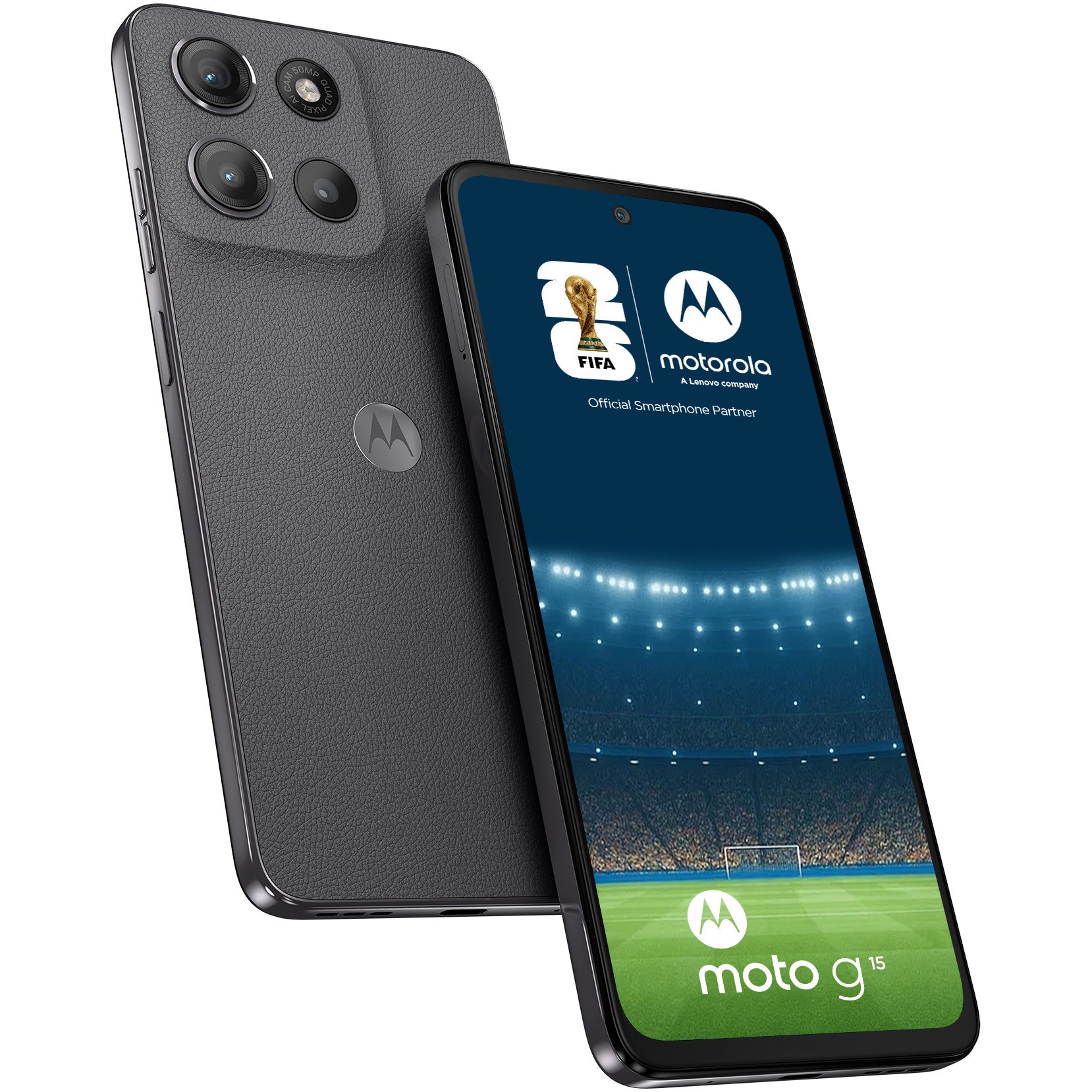 Telefon mobil Motorola moto g15, Dual SIM, 128GB, 8GB RAM, 5200 mAh, Gravity Grey