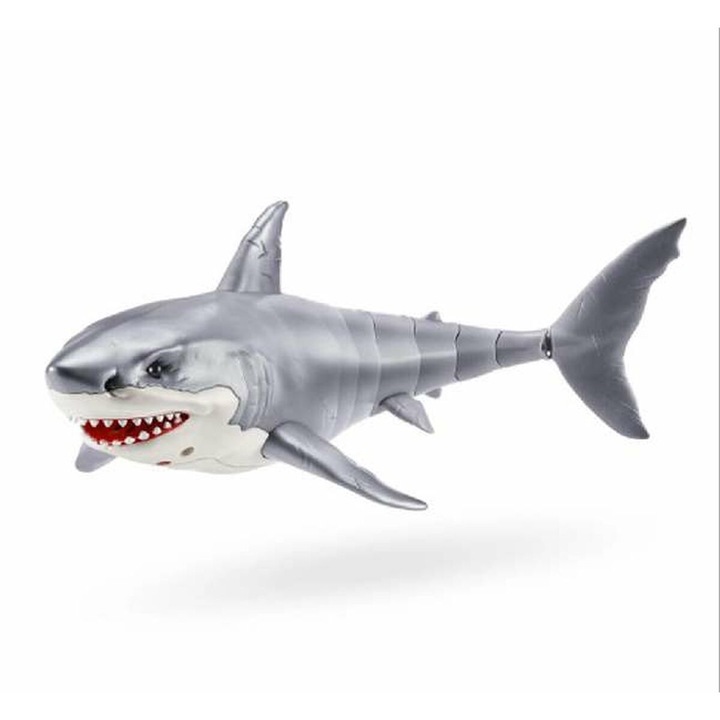 Figurina Zuru Shark Attack Robo Alive, multicolor, 40cm, pentru copii 3+ ani, gri