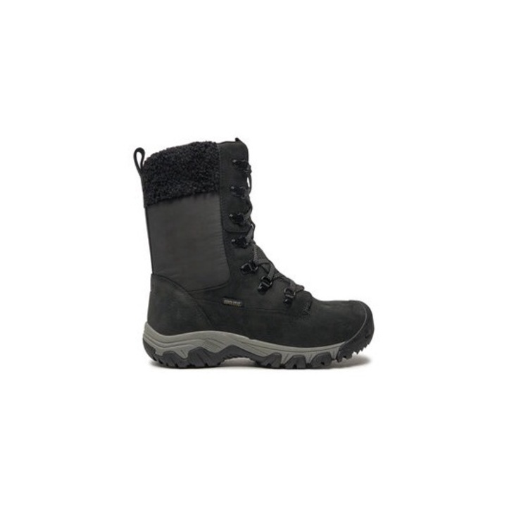 Ghete dama Keen, 304757860, Piele naturala, Negru, Negru, 40.5