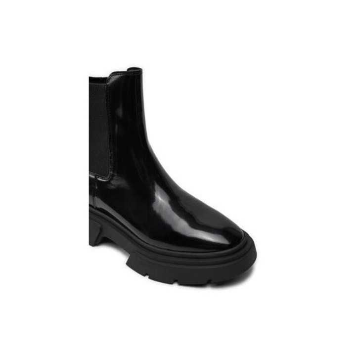 Dkny női csizma, 304487019, Természetes bőr, Fekete, Fekete