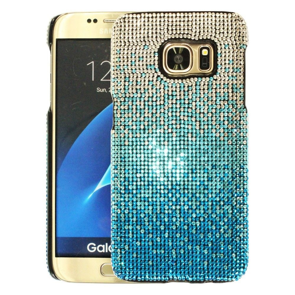 Husa de protectie telefon mobil de protectie spate LCC 114, compatibila cu Galaxy S7, alb/bleu