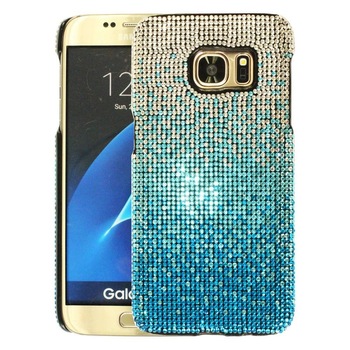 Husa de protectie telefon mobil de protectie spate LCC 114, compatibila cu Galaxy S7, alb/bleu Husa de protectie telefon mobil de protectie spate LCC 114, compatibila cu Galaxy S7, alb/bleu