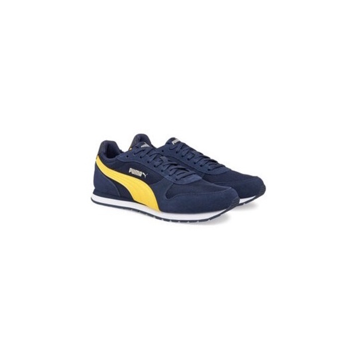 Pantofi sport barbati Puma, 304560309, Piele naturala, Albastru, Albastru