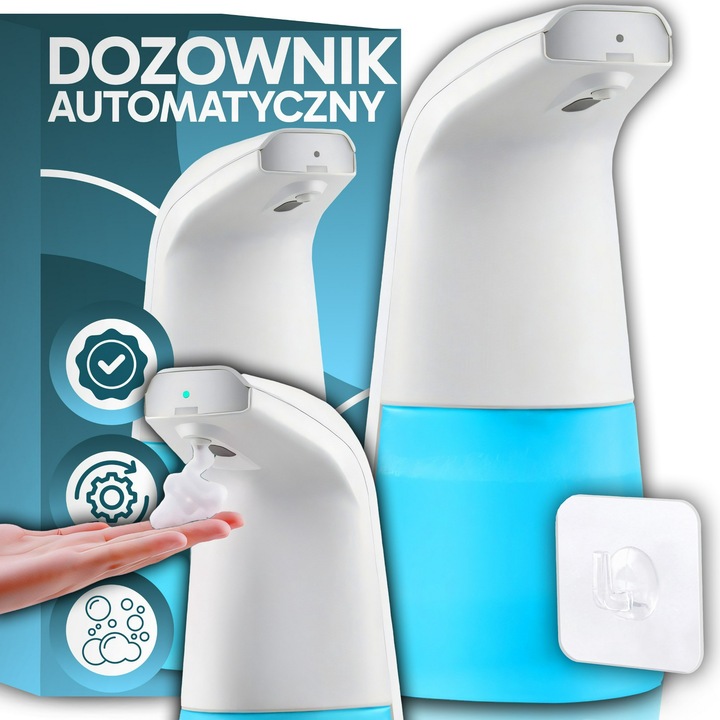 Retoo SmartHome automatikus habszappan adagoló, érintésmentes, mozgásérzékelővel 400 ml, 6w/4,5v, 3x AA elemmel működik (nem tartozék), elemjelző, Ipx3 védelem, modern kialakítás, ideális fürdőszobába és konyhába