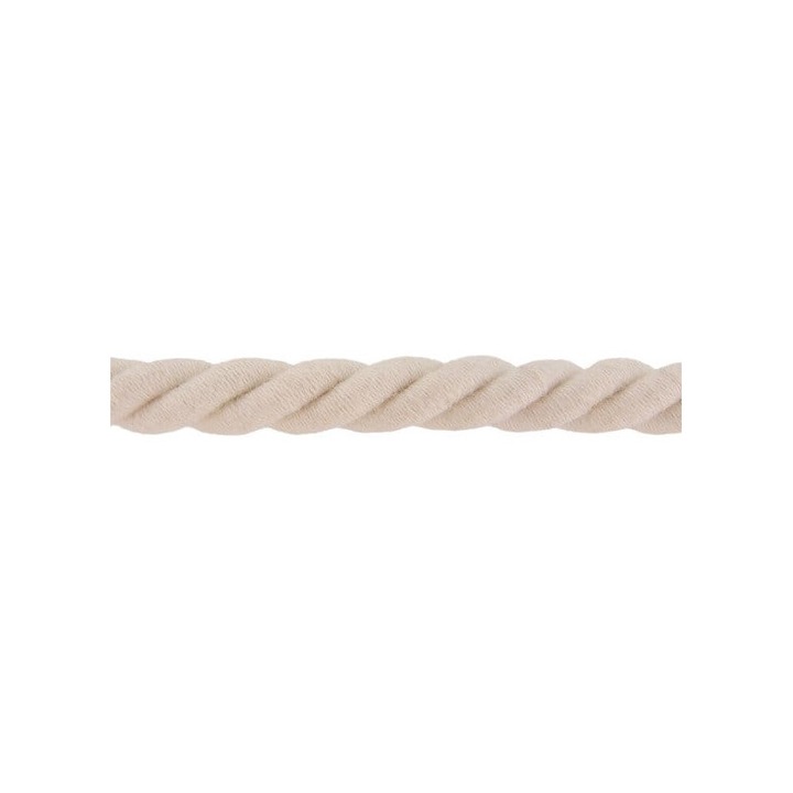 Snur din bumbac 6 mm, natural, 20 m