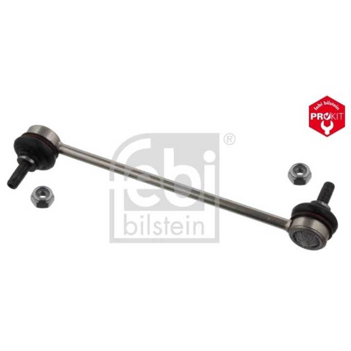 Stabilizator Bara, Febi Bilstein, Bara De Legatura, Otel, Lungime 237.5 mm, Grosime 62 mm, Destinatie Os Anterior, Pe Dreapta Si Stanga, Cu Piulita Autofiletanta