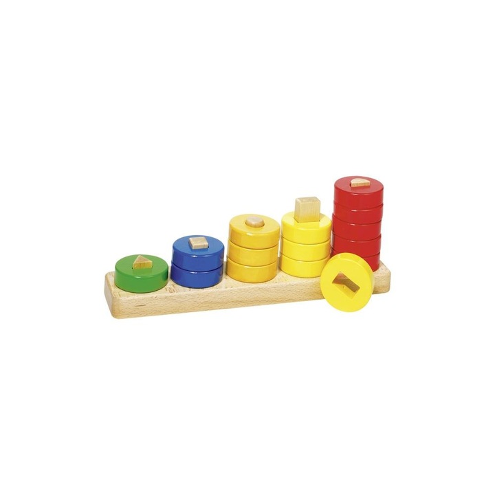 Puzzle 15 piese copii, Goki, lemn, multicolor, 30x6,5x12cm