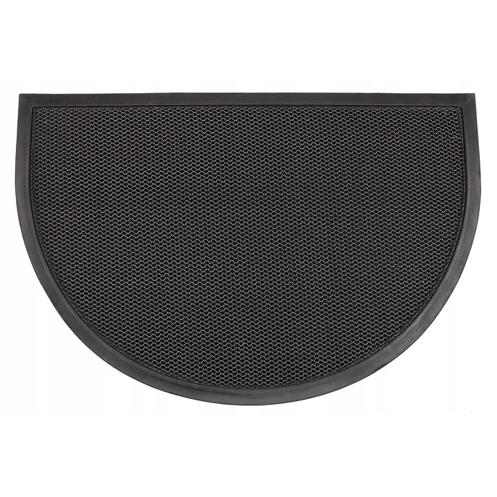 Противоплъзгаща се изтривалка за входна врата, elSimone, 3D ефект, 60 см х 90 см, Гумена, Противоплъзгаща се, Външна, Екологична, Устойчива, Абсорбираща, С гумен ръб, Черна