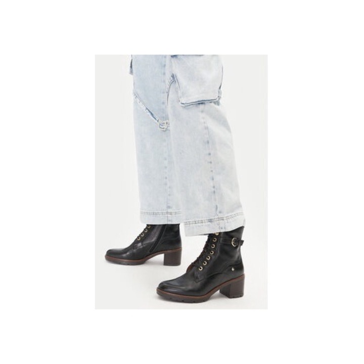 Ghete dama Pikolinos, 302998449, Piele naturala, Negru, Negru