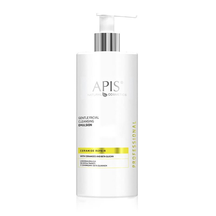 Emulsie de curățare delicată, APIS COSMETICS, cu ceramide și beta glucan, 500 ml, pentru piele uscată și sensibilă