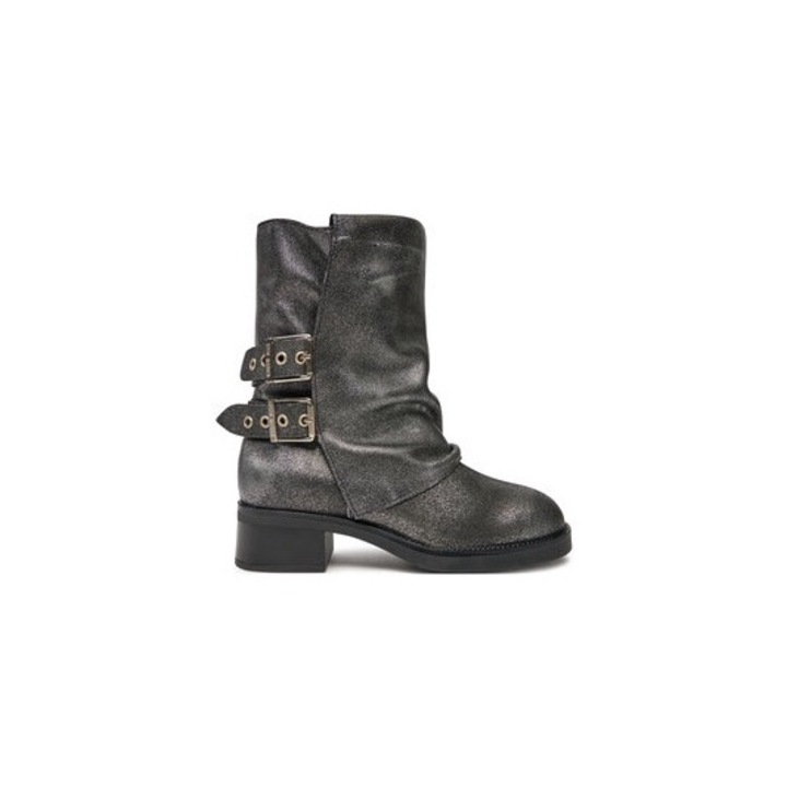 Ghete dama Steve Madden, 304364976, Piele naturala, Argintiu, Argintiu