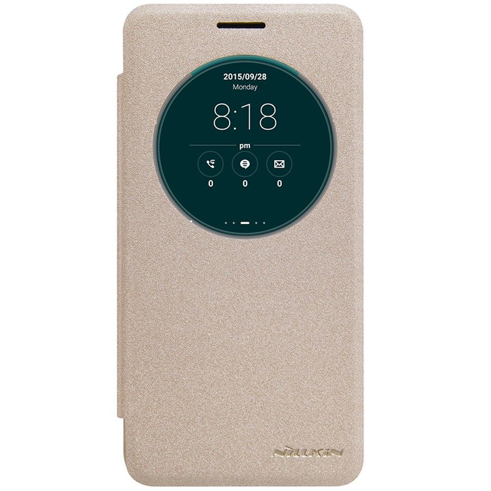 Husa de protectie telefon mobil Book Sparkle compatibila cu Asus ZenFone GO ZC500TG, Auriu