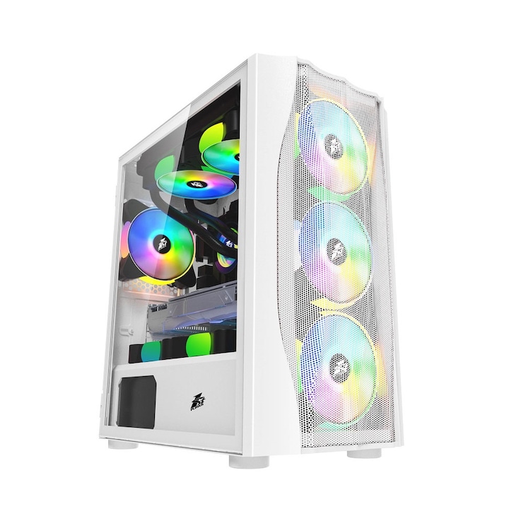 Настолен компютър Intel Core i3-12100F до 4,3 Ghz, 16 GB ddr4 ram, ултрабърз m.2 NVME 512 GB ssd, специална видеокарта за игри AMD Radeon RX6600 8 GB GDDR6, RGB кутия