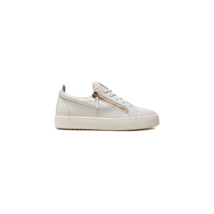 Pantofi sport barbati Giuseppe Zanotti, 304359774, Piele naturala, Alb, Alb