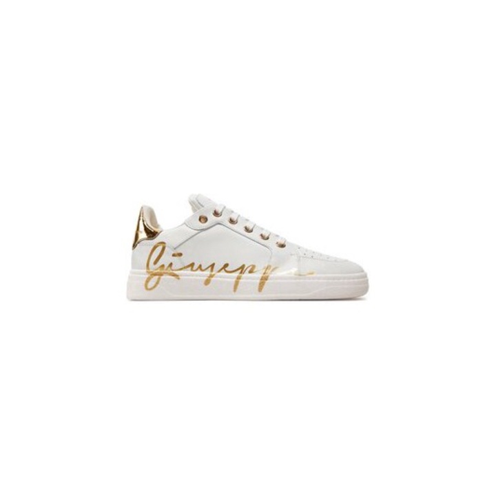 Pantofi sport barbati Giuseppe Zanotti, 303642426, Piele naturala, Alb, Alb