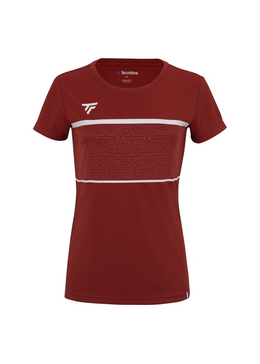 Tricou dama Tecnifibre, Poliester, Rosu, S