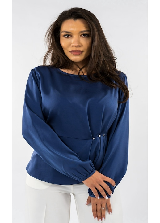 Bluza Eleganta Albastra cu Detaliu, Albastru