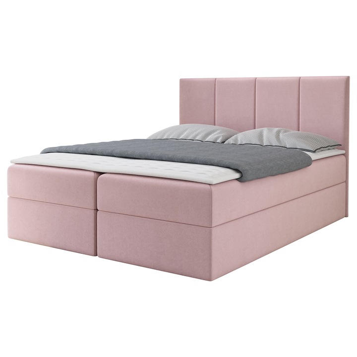 Pat matrimonial Gonzo 160x200, MIRJAN 24, roz, 164x208x103 cm