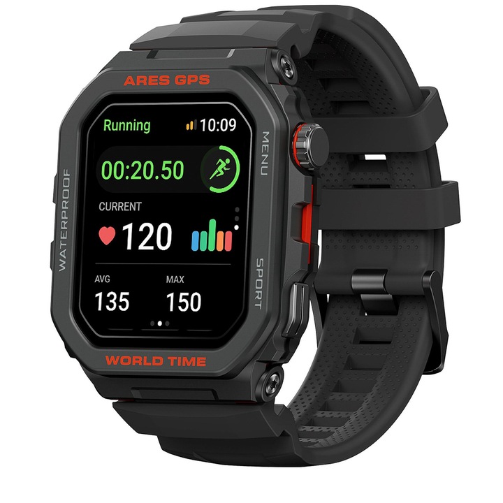 Zeblaze Ares GPS okosóra, fekete