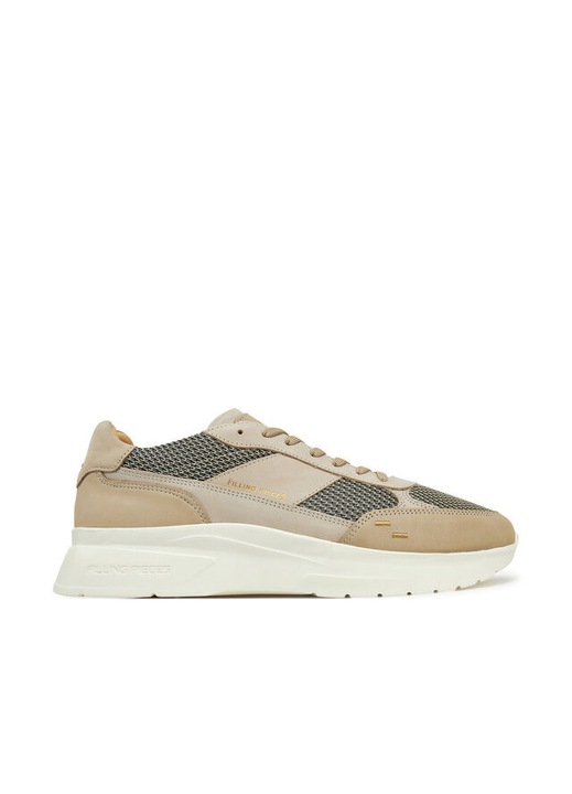 FILLING PIECES, Pantofi sport de piele cu insertii de plasa, Bej