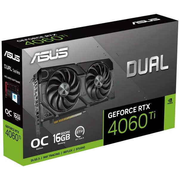 新品 ☆ASUS RTX 4060 Ti EVO OC Edition 16GB Placa video ASUS DUAL GeForce RTX™ 4060 Ti EVO OC Edition, 16GB