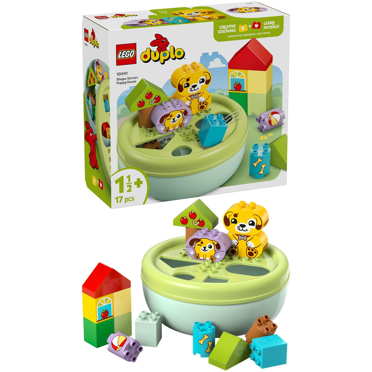 LEGO® DUPLO® - Sortator de forme: casa pentru catei 10441, 17 piese