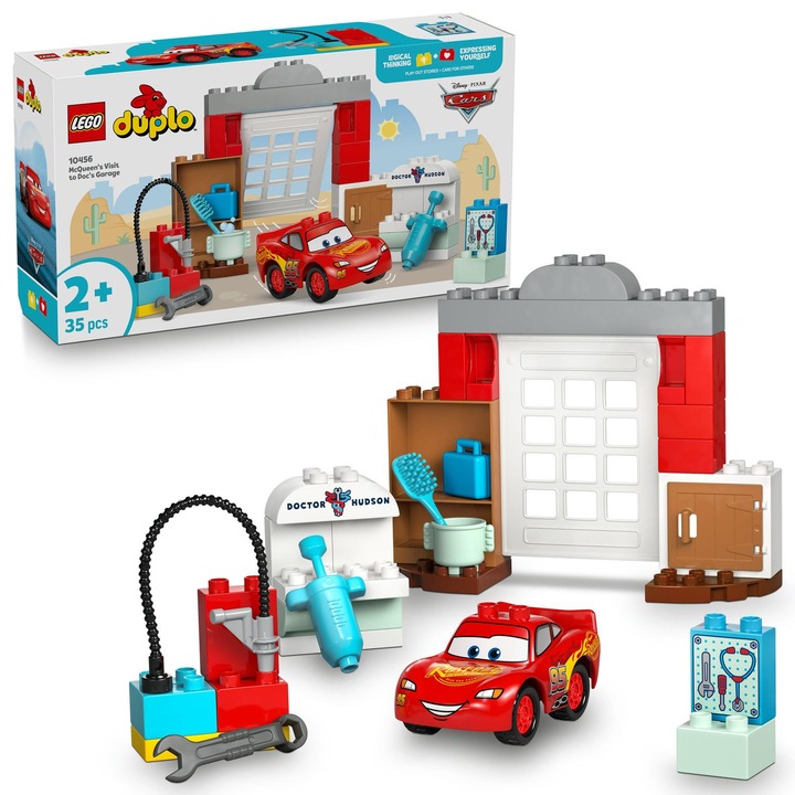 LEGO® DUPLO® Disney - Посещението на Маккуин в гаража на Док 10456, 35 части