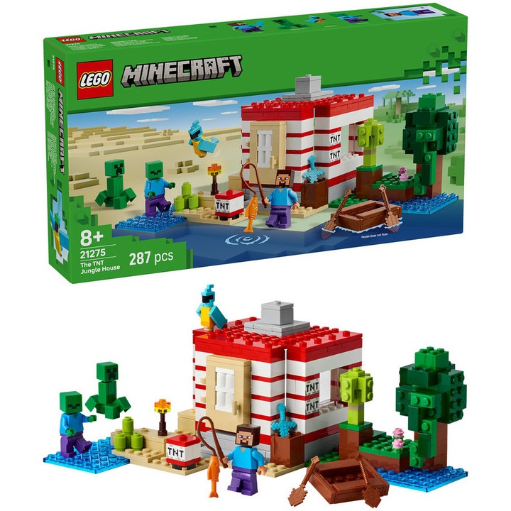 LEGO® Minecraft® - Dinamitház a dzsungelben 21275, 287 db