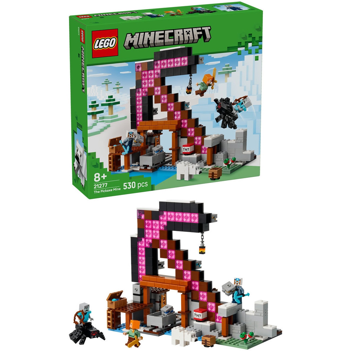 LEGO® Minecraft® - Mina Tarnacop 21277, 530 piese