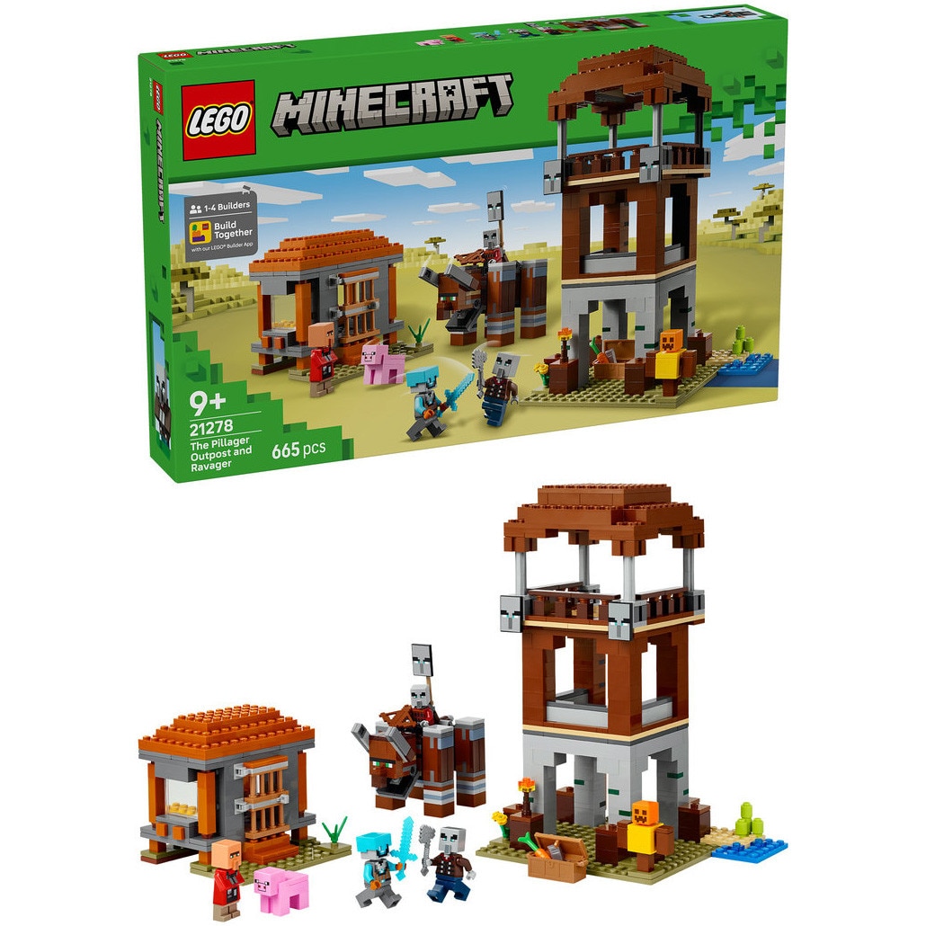 LEGO® Minecraft® - Avanpostul Jefuitorului si Distrugator 21278, 665 piese