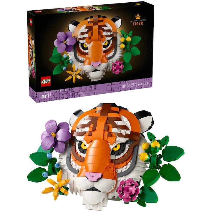 LEGO® ART - Colectia de fauna – Tigru 31217, 744 piese
