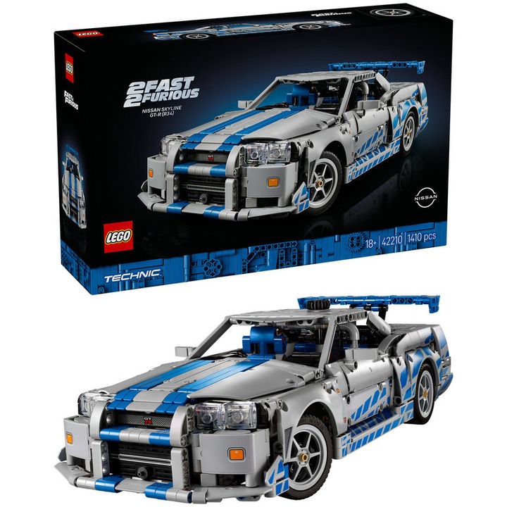 LEGO® Technic - 2 Fast 2 Furious Nissan Skyline GT-R (R34) autó 42210, 1410 db